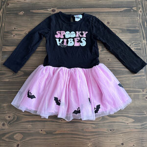 Counting Daisies Spooky Vibes Dress Girls 6 Pink Tutu Halloween
